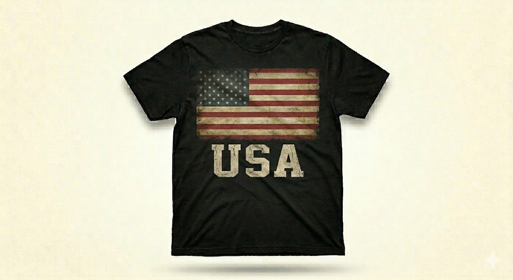 USA VINTAGE BLACK TEE